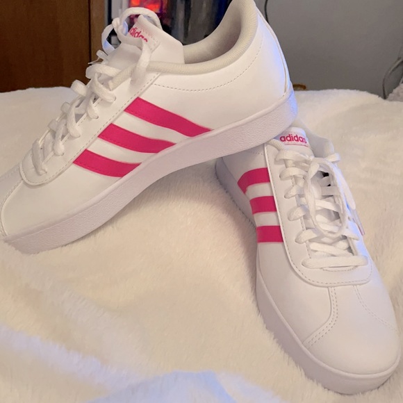 Adidas pink & white shoes - Picture 1 of 3